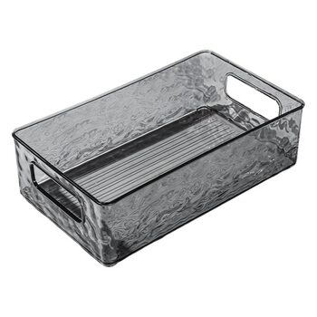 Transparent glacier pattern storage box household rectangular plastic box desktop cosmetics storage box living room organizing box