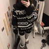 Fashion Suit for Women, Autumn and Winter New Style, Long-Sleeved Loose Jacquard Casual Sweater, Slimming Korean Style Soft Shorts Two-Piece Set