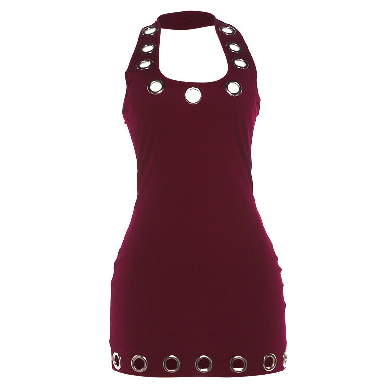 Summer Womens Bodycon Dress U Neck Halter Backless Slim Fit Fashionable for Parties and Events Wholesale