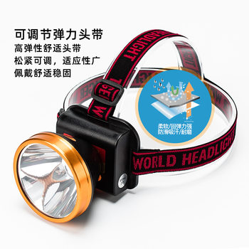 Headlamp New Strong Light Super Bright Miner's Lamp Night Fishing Outdoor Mountaineering Head-Mounted Lighting Construction Site Flashlight