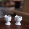 ≈Tashanji. Export Surplus Vintage Hand-Shaped Tulip-Shaped Ceramic Egg Holder, Cute Letter Breakfast Egg