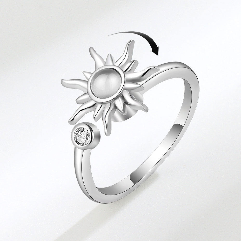 New Year's transfer ring, rotating sunflower ring, rotatable...