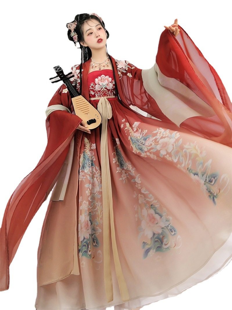 Tang Made Chebula Skirt Big Sleeve Shirt Hanfu Women's Full Set Ke Zi Skirt Chest One-Piece Fairy Style Daily Spring and Autumn New Style