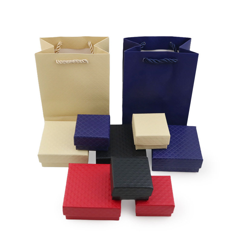 Diamond pattern jewelry box packaging box necklace box pearl jewelry box ring earring box pendant box bracelet box