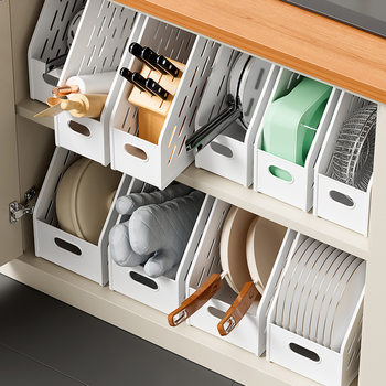 Japanese Cabinet Storage Box Kitchen Supplies Spice Storage Box Large Capacity Sundries Snacks Beverage Storage Box