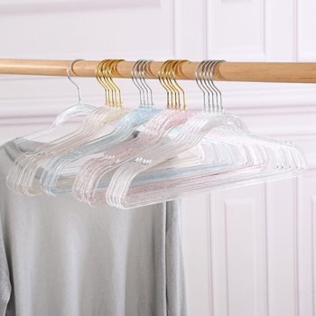 Household Clothes Hanger, Acrylic Transparent Hanger, Non-Marking, Non-Slip, Anti-Shoulder Marks, Light Luxury Clothes Drying Rack, Glitter Clothes Hanger