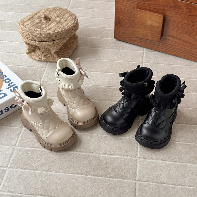 Girls' Boots Winter 2025 New Thickeneded and Warm Kidsren's Snow Boots for Middle-Aged and Older Girls Princess Boots Mid-Calf Boots