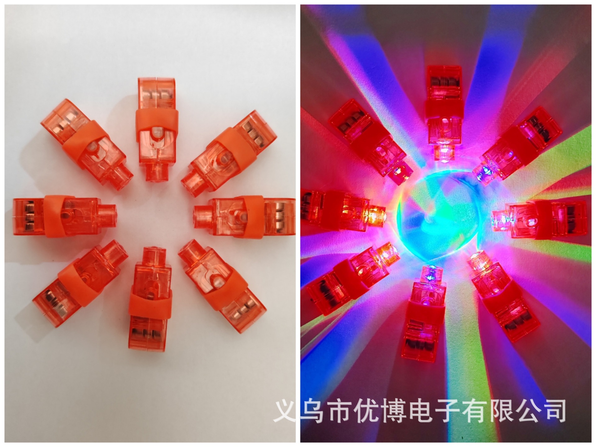 厂家直销LED闪光手指灯冰雕刺身灯夜航灯助威道具发光玩具批发