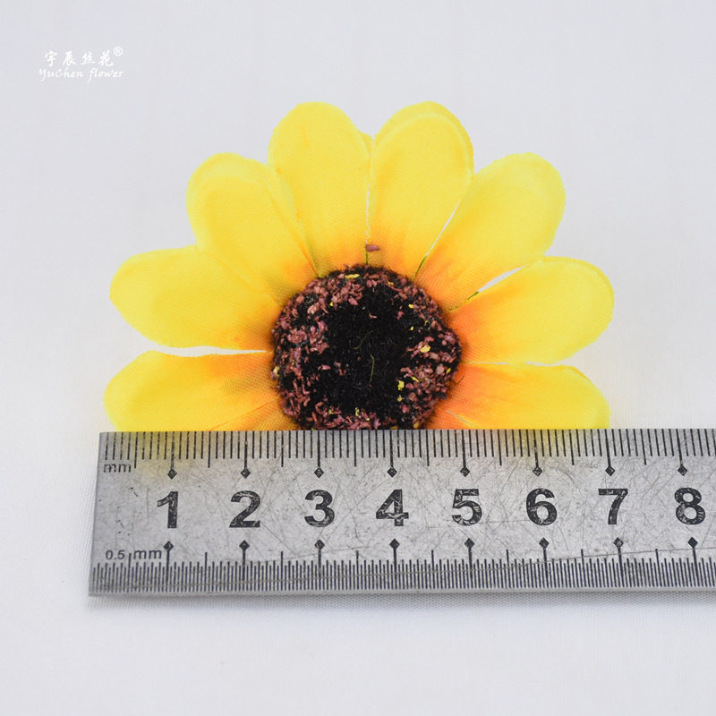 批发DIY仿真花 手工太阳花向日葵 绢花布花菊花向阳花假花花头