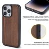 Suitable for Apple 17Pro Solid Wood Phone Case 17Promax Wooden All-Inclusive Anti-Fall Protective Cover 17 Wooden Phone Case