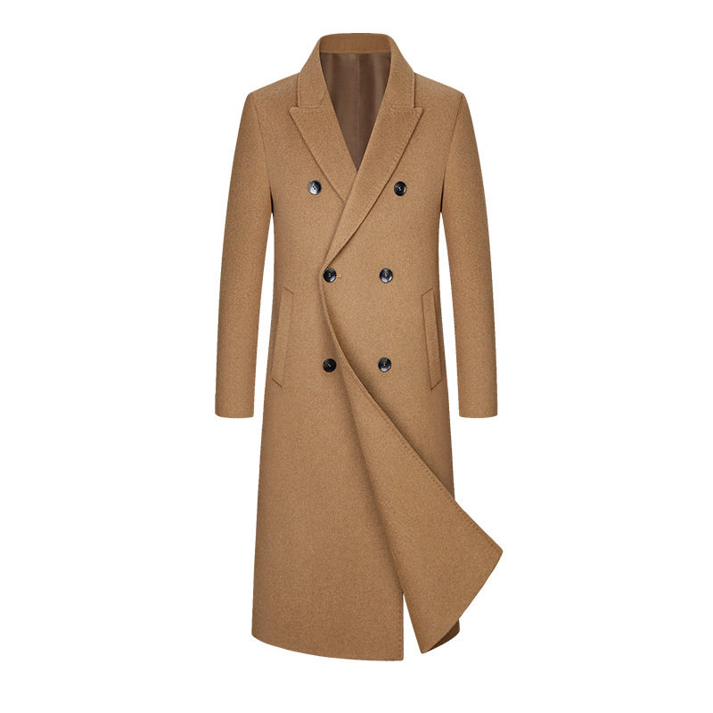 &Aacute;o Kho&aacute;c Dạ Nam D&aacute;ng D&agrave;i Qu&aacute; Gối Hai Mặt Cotton M&agrave;u N&acirc;u, Xanh Navy, Đen