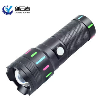 Cross-border Flashlight Telescopic Zoom Outdoor White Laser Small Steel Cannon Long-range Hand-held Flashlight with Luminous High Endurance
