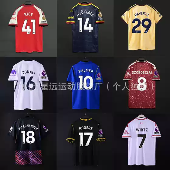 2627 New Premier League Chelsea, Arsenal, Tottenham, Liverpool Club Home and Away Football Jerseys Thai Version