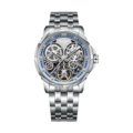 FW-6030-S3 silver shell blue face silver steel strip