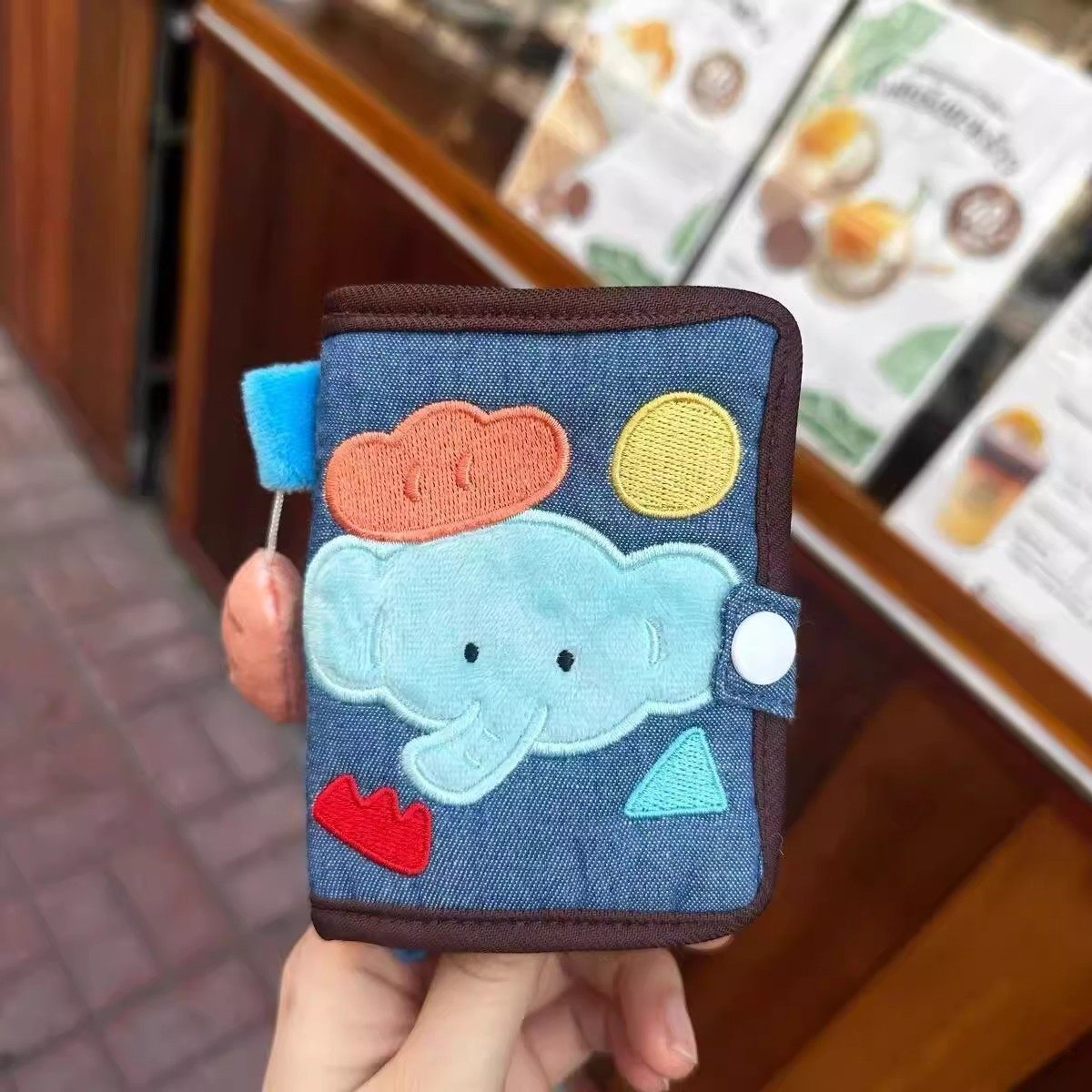 CHARHP & KEJNT Official genuine goods Cute Canvas Short Wallet Small Card Bag Coin Purse Cartoon Clutch