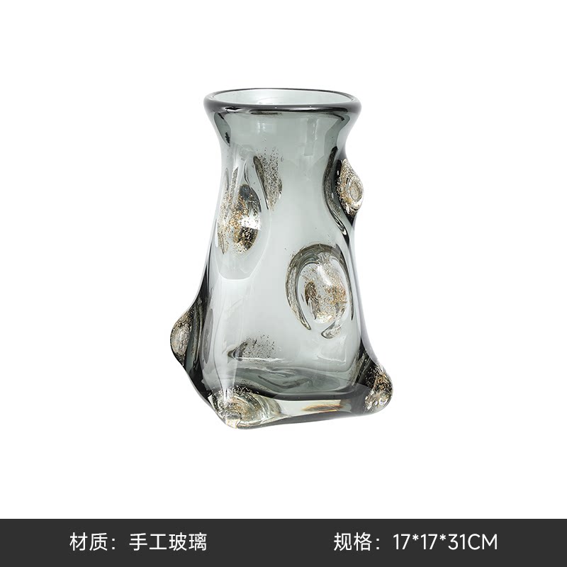 轻奢现代玻璃花瓶多款样板间售楼处北欧家居客厅餐桌软装家居饰品