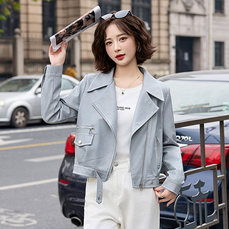 Áo Da Nữ Chất Liệu Da Bò Vest Hàng Mùa Xuân Thu Đông