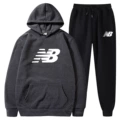 Dark gray + black pants-white label