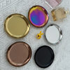 Ins high-value small size round plate for high-end stainless steel plate ring storage jewelry tray
