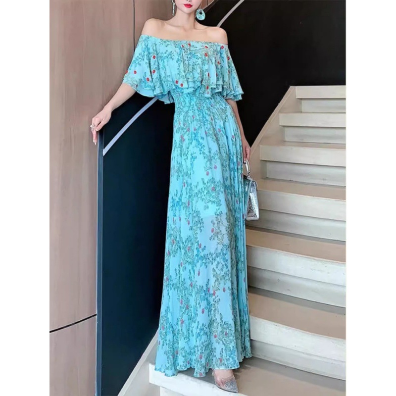 (Mới) Mã K0900 Giá 1430K: Váy Đầm Liền Thân Nữ Chtyai Hàng Mùa Hè Họa Tiết Hoa Thời Trang Nữ Đồ Đi Biển Váy Maxi Chất Liệu G04 Sản Phẩm Mới, (Miễn Phí Vận Chuyển Toàn Quốc).