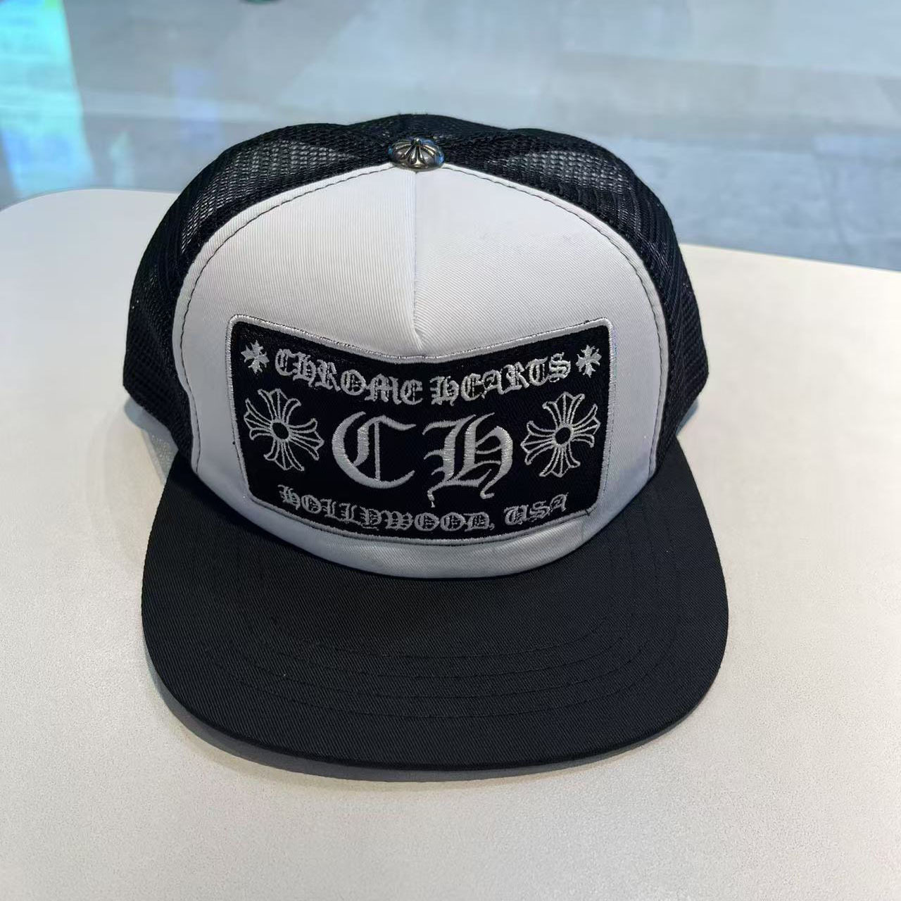 Marca de moda americana nueva pareja verano CH Kro sombrero para el sol bordado de moda sombrero de hip-hop de ala plana ~ Gorra de tenis de béisbol