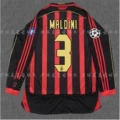 0607ac home long sleeve customized no. 3 + champions league armband