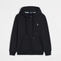 Zippered black with white label
