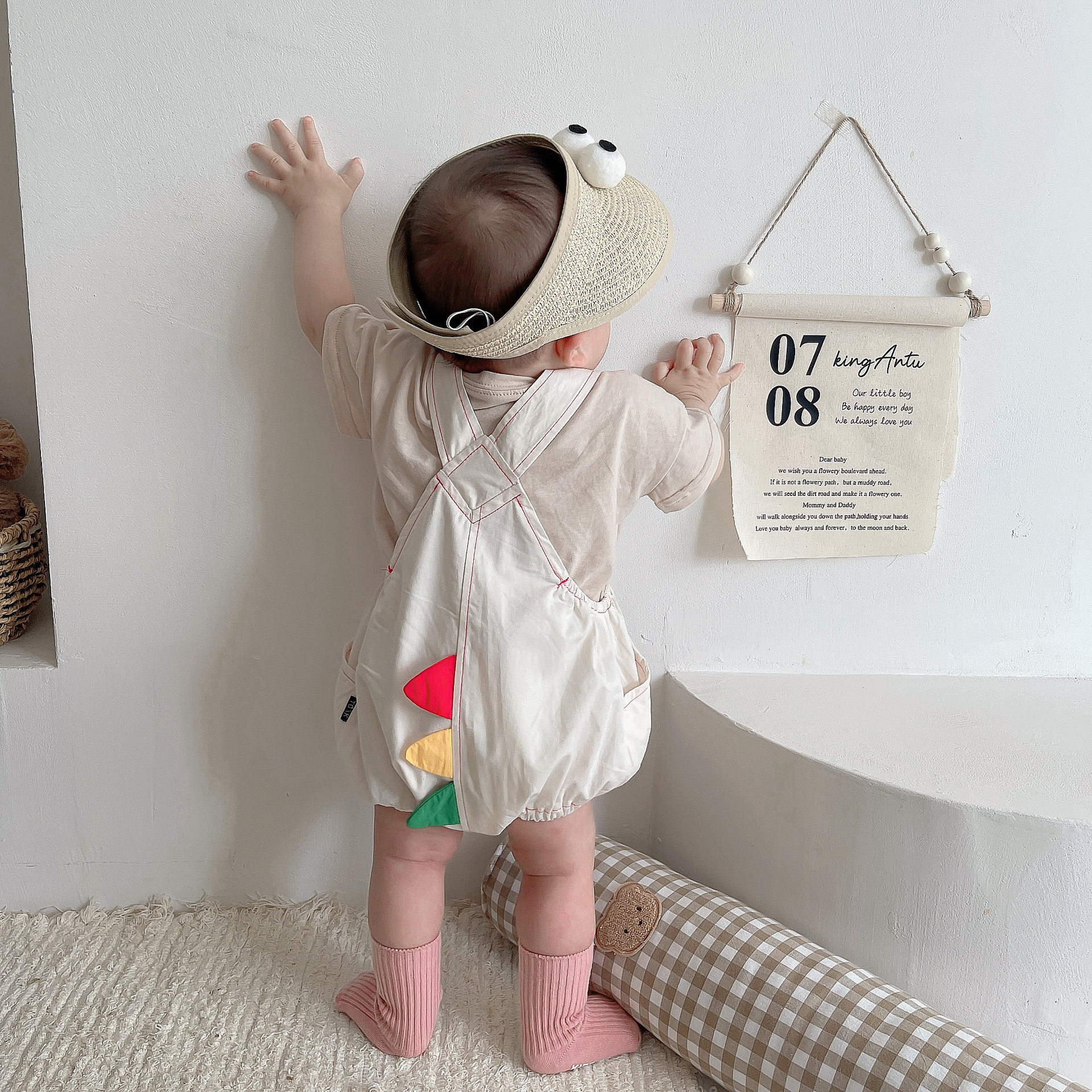 2024 Baby Clothes Summer Overalls Romper Short-Sleeve Outdoor Crawling Outfit Newborn Summer Korean Style Children's Clothing