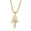 Gold (with 14k gold 24inch twist chain) ankh cross