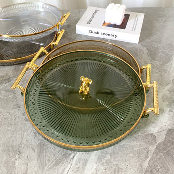 Cross-border e-commerce round tray Phnom Penh tea tray factory direct acrylic tray cosmetics storage tray water cup tray