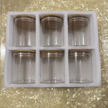 Glass Sealed Jar with Pearl Cotton Packaging for Storing Spices, Traditional Chinese Medicine, and Transparent Empty Bottles for Tea Storage