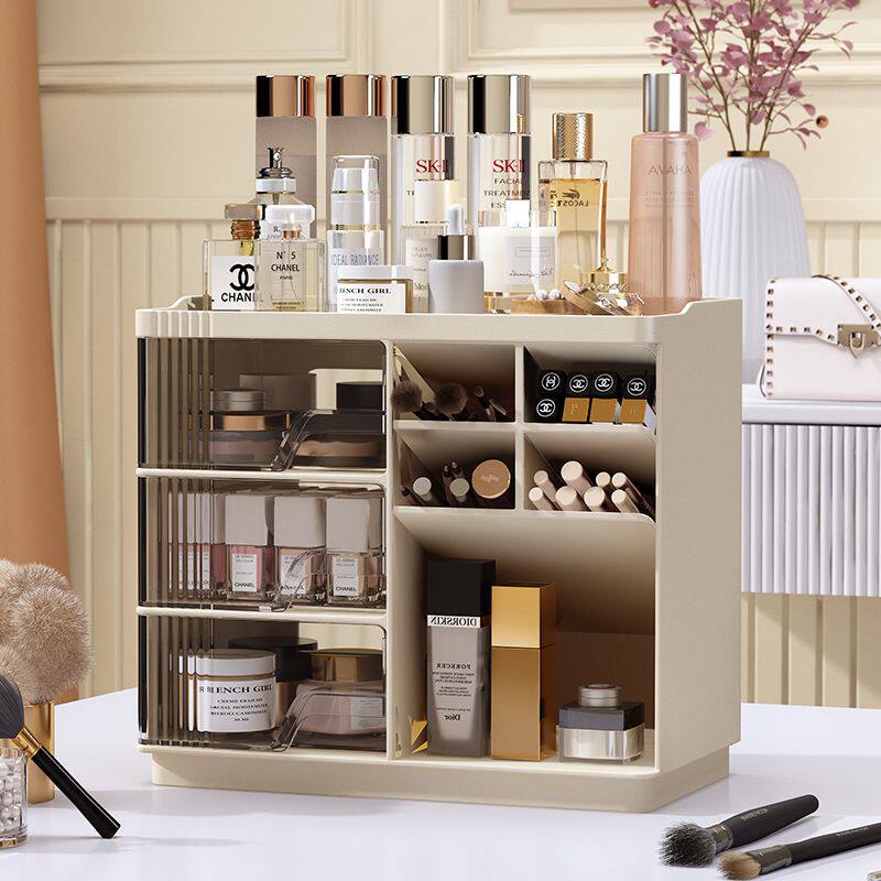 Internet Celebrity Cosmetics Desktop Storage Box Drawer-Type Lipstick Mask Organizer Shelf Dressing Table Skin Care Product Storage Rack
