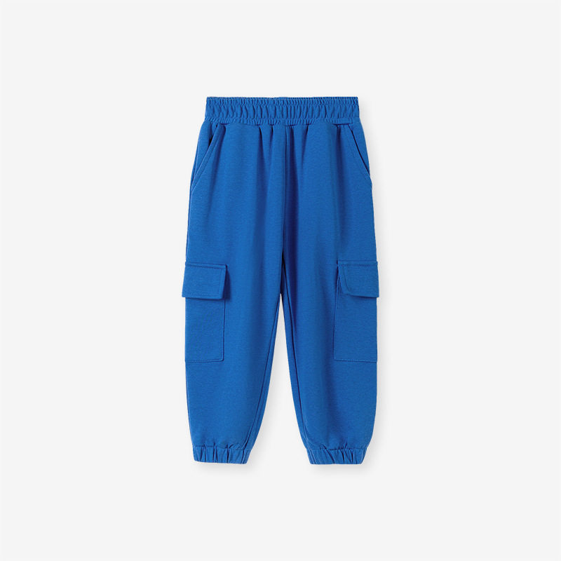 ملابس الأطفال، بنطال شحن للصبي، بنطال أطفال بأسلوب عصري لون متجانس خريفية