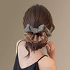 2025 New High-End Retro Floral Ribbon Scrunchie Large Bun Hair Tie Hair Rope