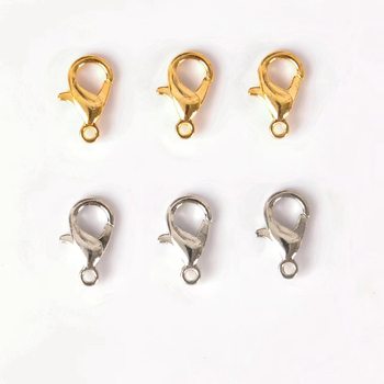 DIY jewelry accessories 12mm strong color retention lobster clasp gold silver KC gold white Kdiy alloy accessories material wholesale
