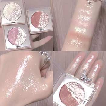 JADED Jia Da New Double Pair Small Cry Pack Water Light High Glow Powder Eye Shadow Blush One Dual-purpose Shiny Crystal
