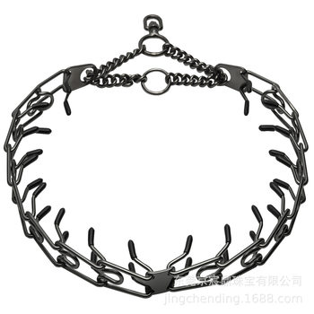 Black Stainless Steel Training Stimulus Dog Chain Detachable Adjusting Dog Chain Stimulus Neck Chain Pet Dog Collar