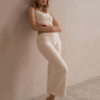 European and American Fashion Knitted suit Cross-border New Sexy Sling Short Top Casual Pants suit Two-piece Set