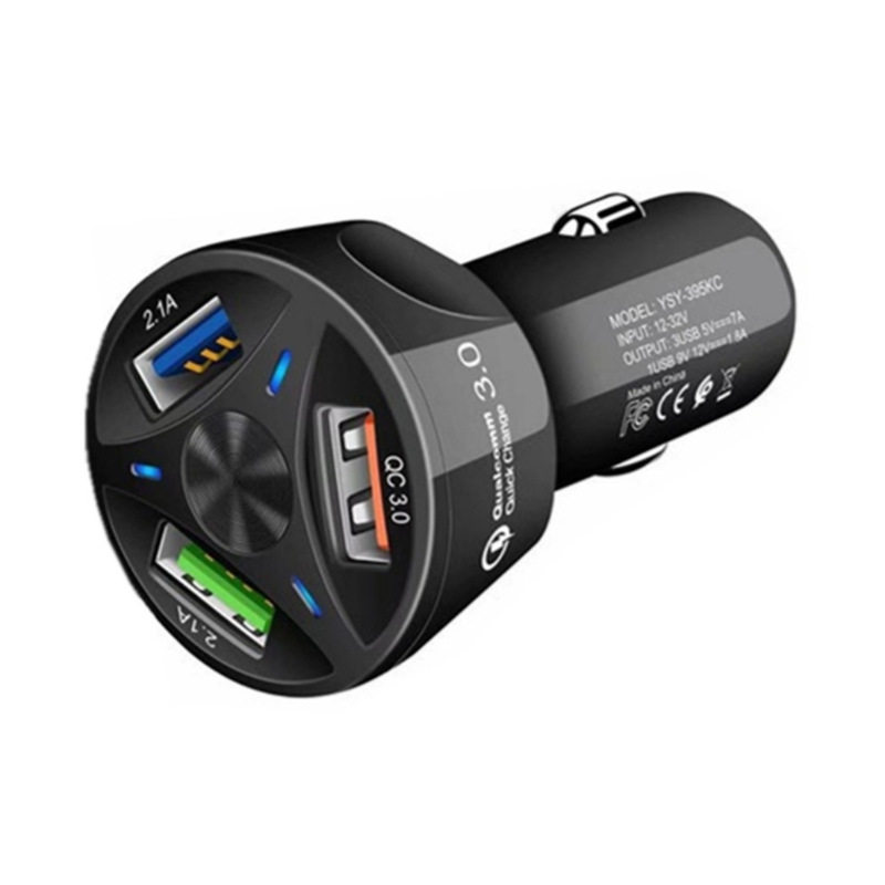 Cross-border e-commerce popular car charger one-to-three cigarette lighter car charger fast charge 3USB mobile phone charger batch