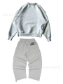 Gray crew neck suit