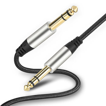 Wholesale 6.35 Audio Cable Male to Male Pure Copper Large Three-Core Electric Guitar Speaker Amplifier 6.5mm Audio Cable