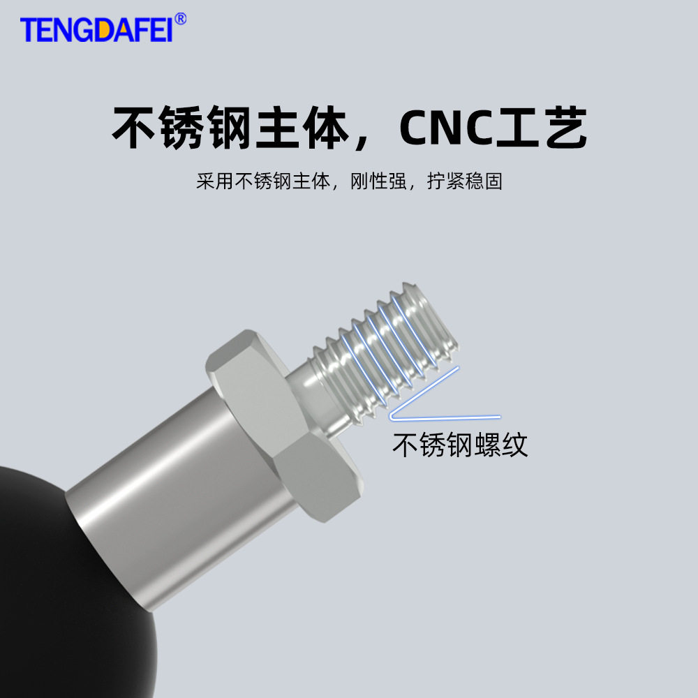 Motorcycle rearview mirror ball head bracket base extension accessories m6m8m10 mobile phone bracket 25.0 ball head screw