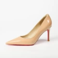 Nude with apricot lining and red sole 8cm (Full Coverage)