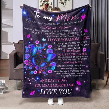 Cross-border Blanket Envelope Letter Mother's Day Letter New Thanksgiving Blanket Double-sided Flannel Blanket