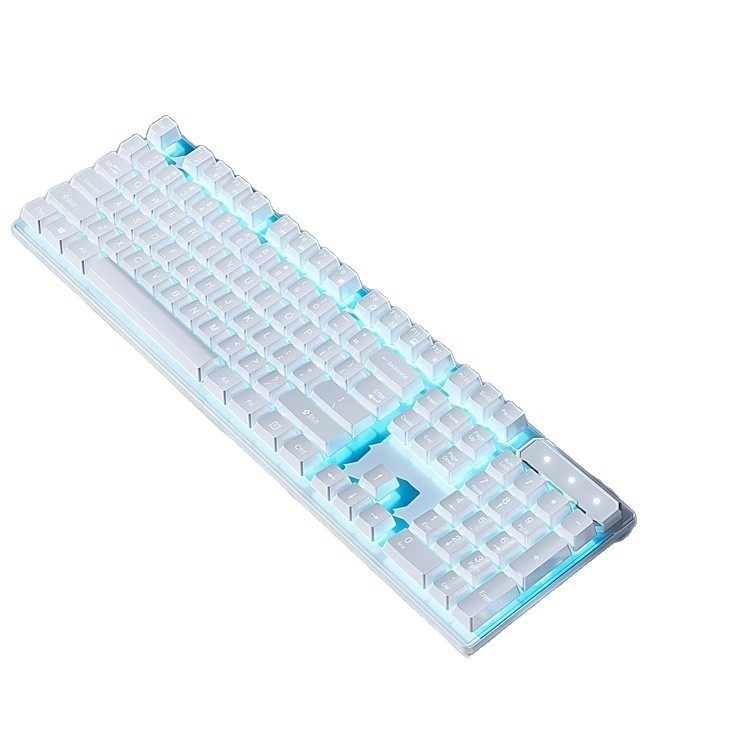 Keyboard and Mouse Set Mechanical Desktop Computer Universal E-Sports Game Dedicated Tea Axis Laptop Wired Model