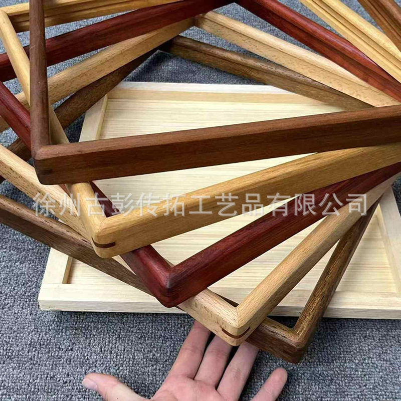 Solid Wood Mortise and Tenon Frame Mounted Ornaments Calligraphy and Painting Walnut Chinese Style Vintage Ornaments