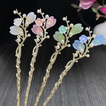 New Chinese High-end Antique Style Simple Step-up Hairpin Modern Ball Head Hairpin Women's Antique Cheongsam Hanfu Headwear