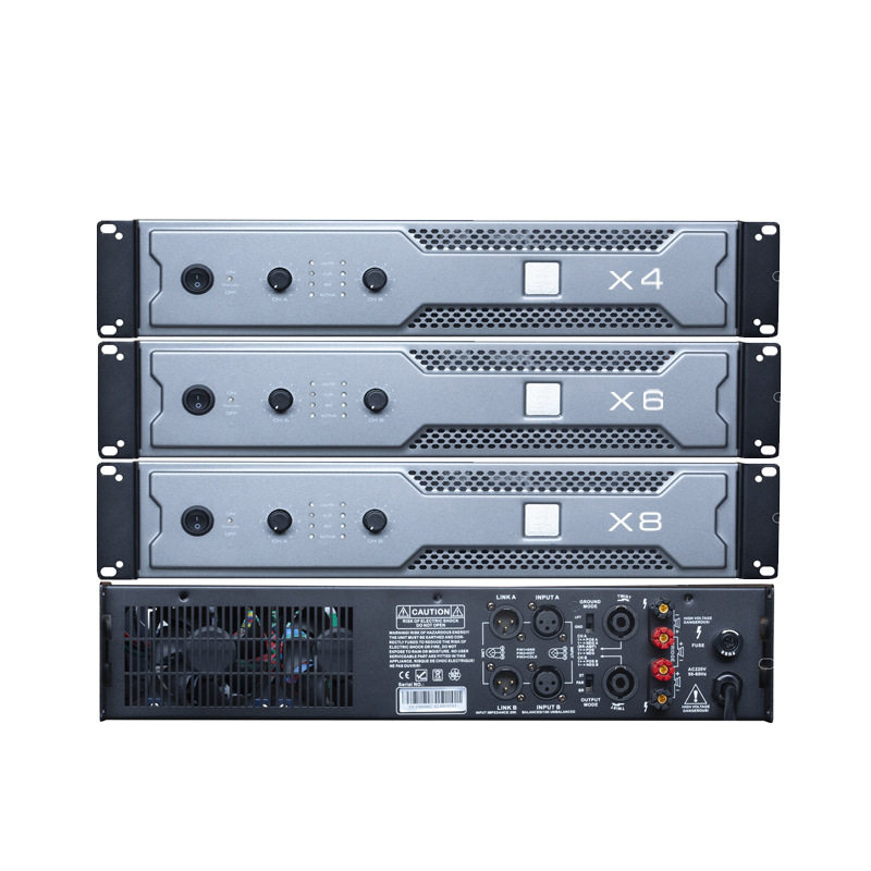 Pure Power Amplifier X8 Dual-Channel High-Power Post-Stage Amplifier for Stage, Ktv, Bar Entertainment, Professional Amplifier