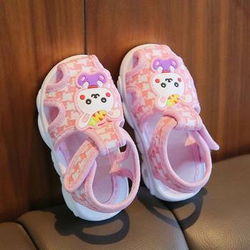 2025 New Summer Style 0-1-2 Year Old Male and Female Baby Sandals Cartoon Screaming Shoes Soft Sole Non-Slip Baby Toddler Shoes