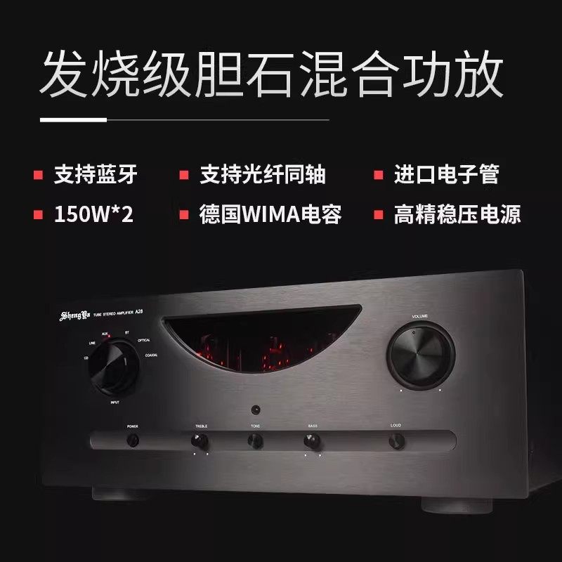 Shengya A28 Tube Amplifier Hifi Amplifier Vacuum Tube Front Tube Rear Stone High-Fidelity Integrated Amplifier